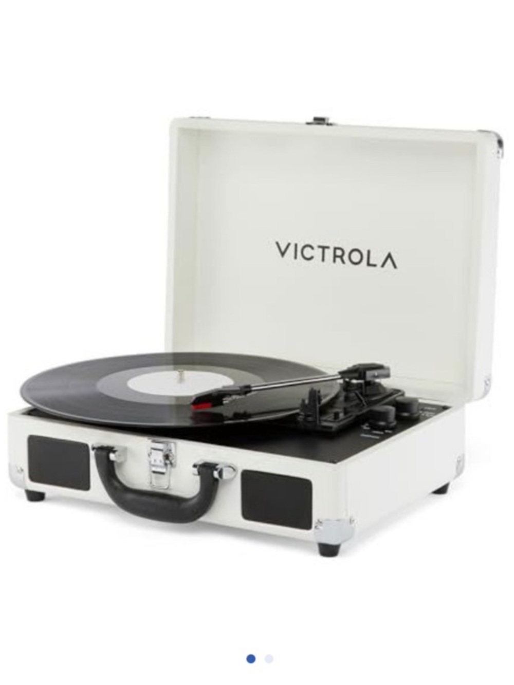 Victrola White Portable Turntable Record Player